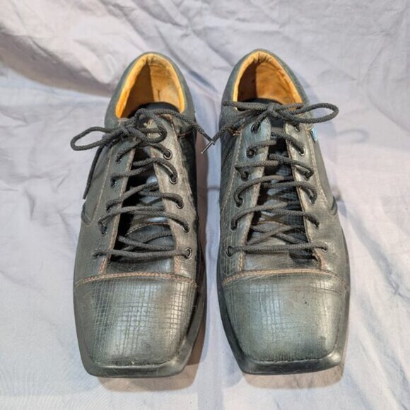 John Fluevog Future Angels Lace Up Square Toe Shoes Men Size 12 - Picture 1 of 9